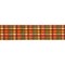 Designer’s Shop WR 63-5107 2.5” x 10 yard Fall Festival Autumn Gingham Orange / Green / Cream Plaid wired edge ribbons